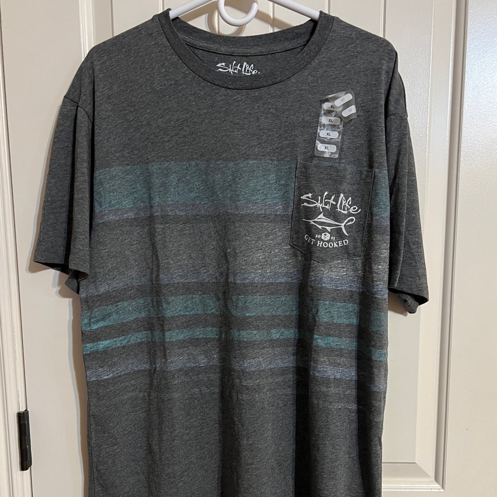 NWT Salt Life Grey Tee Size XL Vacation